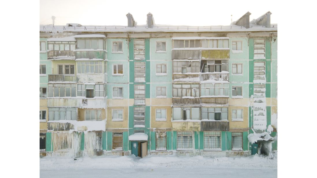 <strong>Snowed in:</strong> Some of the buildings Passer photographed were abandoned, others semi-abandoned. This photo was taken in the village of Severny. Passer says some people still live in this building. 