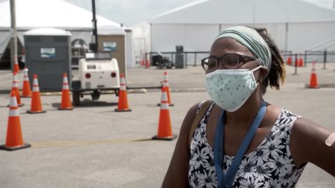 Lolita White said she chose to receive the J&J vaccine because it requires one dose.