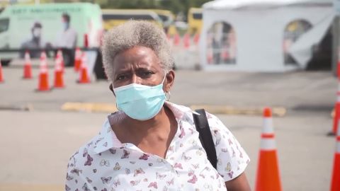 Patricia Gibbs got the Pfizer booster shot in Miami and would like everyone to get the shot regardless of the brand.
