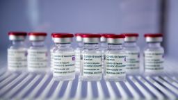 Doses of the AstraZeneca COVID-19 vaccine are seen at the vaccination unit of the Italian Defense, on February 23, 2021 in Rome, Italy.