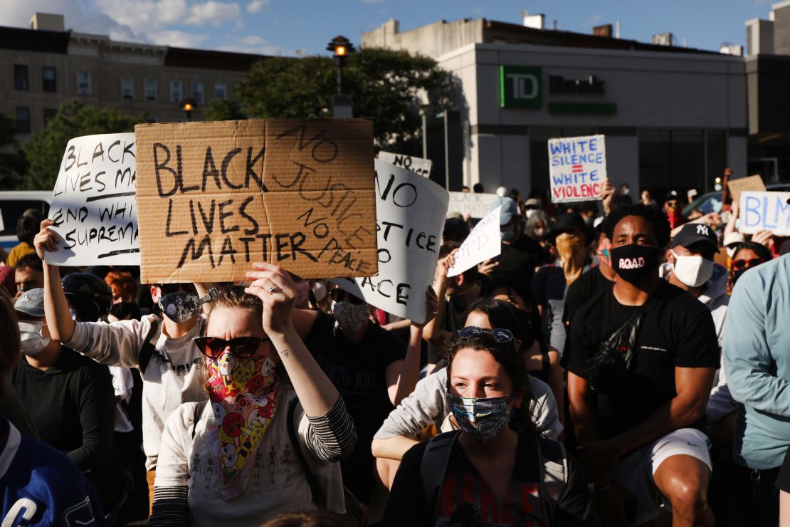 George Floyd's death inspired demonstrations in Brooklyn, New York, on June 1.