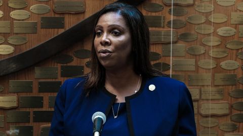 New York State Attorney General Letitia James speaks at a news conference on September 20, 2020 in Rochester, New York. 