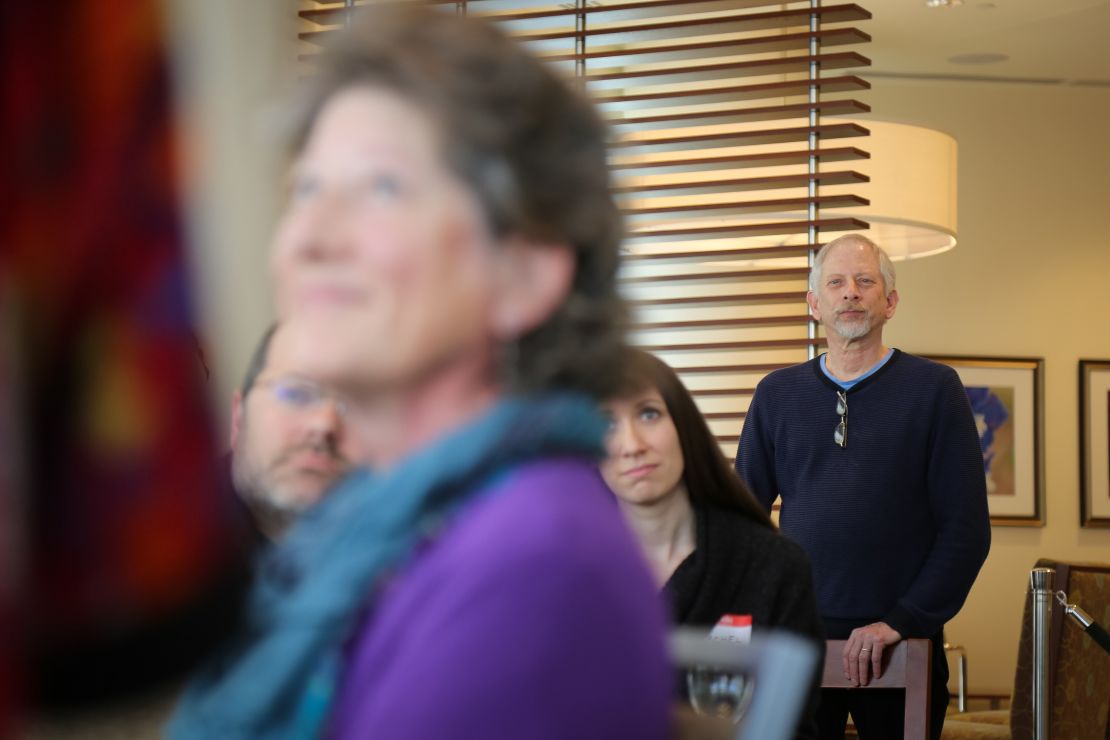 Henry Fersko-Weiss, president of the International End of Life Doula Association (INELDA) instructs a class of prospective death doulas. 