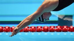USA's Katie Ledecky competes in the final of the women's 800m freestyle event during the swimming competition at the 2019 World Championships at Nambu University Municipal Aquatics Center in Gwangju, South Korea, on July 27, 2019. (Photo by Oli SCARFF / AFP)        (Photo credit should read OLI SCARFF/AFP via Getty Images)