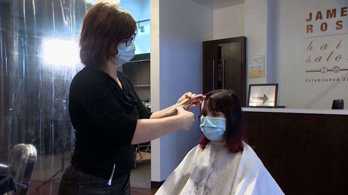 As she waits for her PPP loan to be approved, Barbara Thigpen had to dip into her son's college fund to keep the lights on at her hair salon in San Rafael, California.