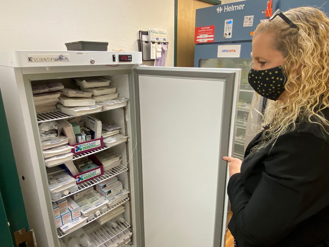 Moderna vaccines are securly locked away in freezers at the Gila County Health and Emergency Management Department.