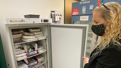 Moderna's vaccine is safely stored in the Gila County Department of Health and Emergency Management freezer. 