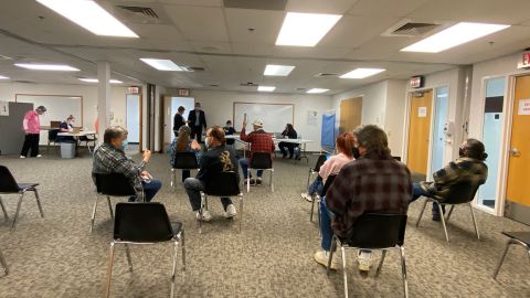 Patients will be monitored for 15 minutes after vaccination at the Cobre Valley Regional Meidcal Center. 
