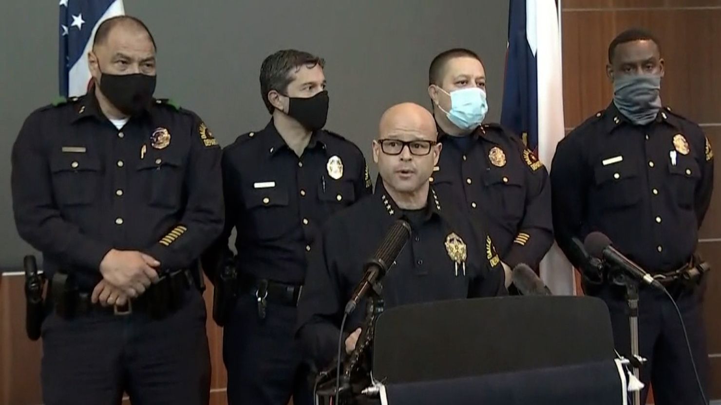 Dallas Police Department Chief Eddie García briefs reporters on Thursday, March 4, 2021.