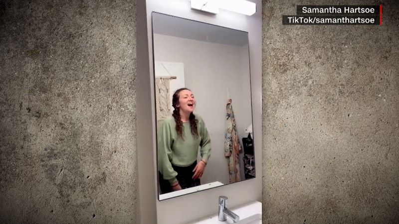 New York woman finds hidden surprise behind bathroom mirror picture
