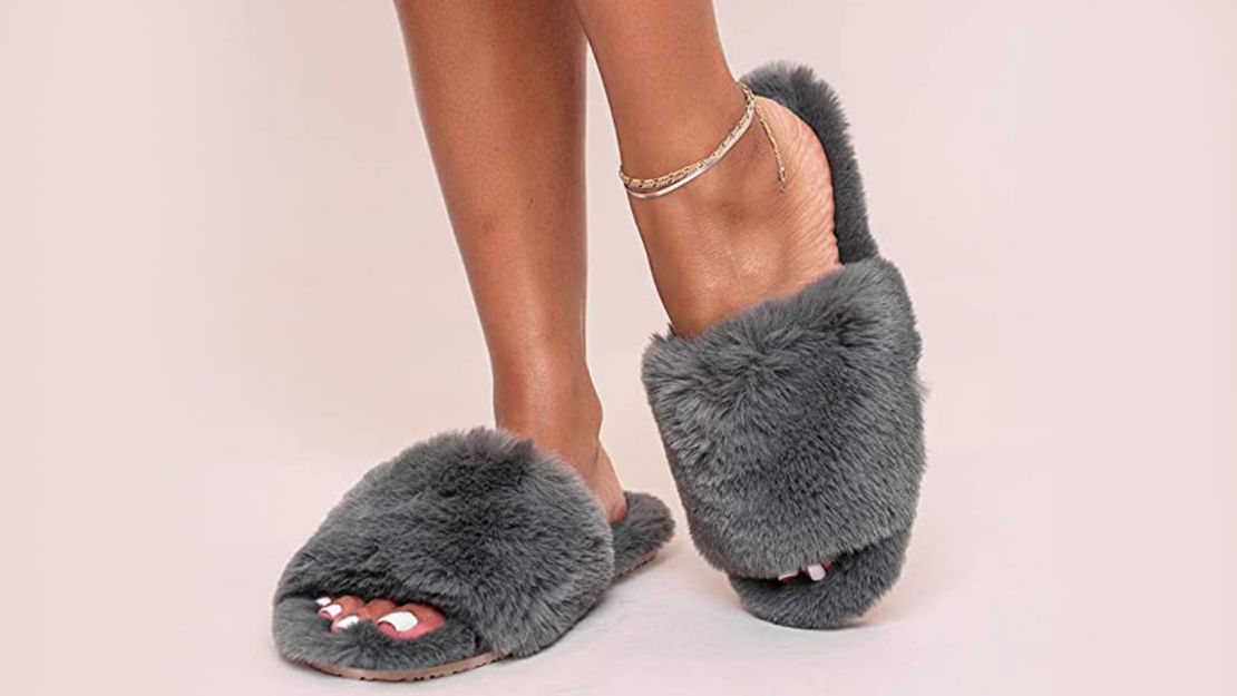 black Twelve AM Co. So Good Fluffy Slippers