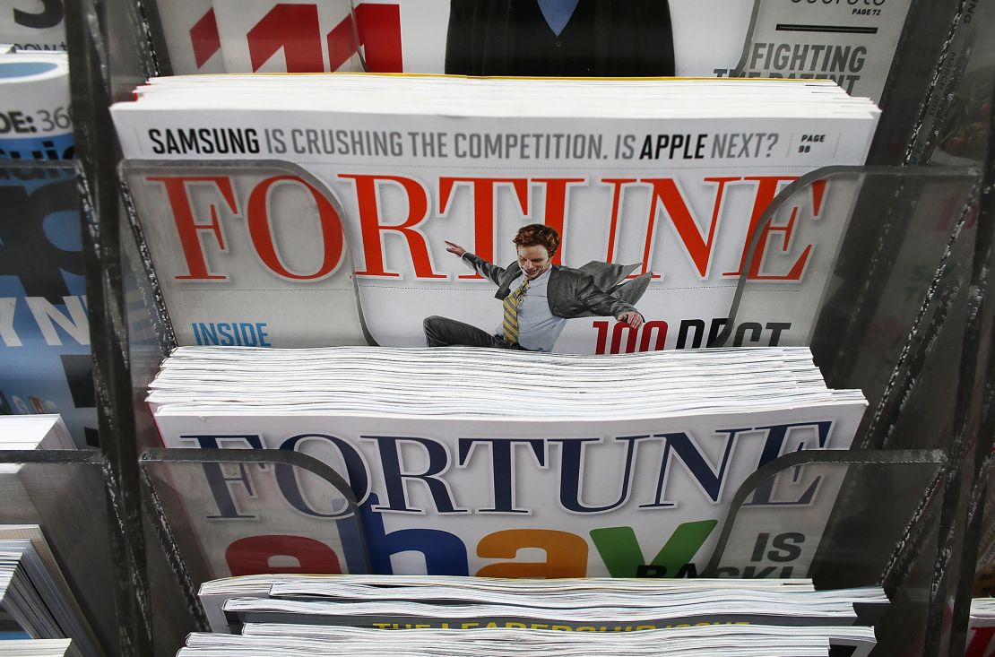 Issues of Fortune magazine are for sale at a newsstand in Manhattan on February 13, 2013 in New York City. (Photo by Mario Tama/Getty Images)