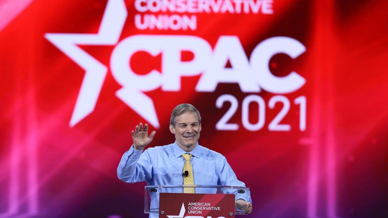 U.S. Rep. Jim Jordan speaks at the 2021 Conservative Political Action Conference in Orlando, Florida.