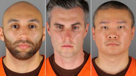 Left to right: Former officers J. Alexander Kueng, Thomas Lane and Tou Thao are set to stand trial in August.