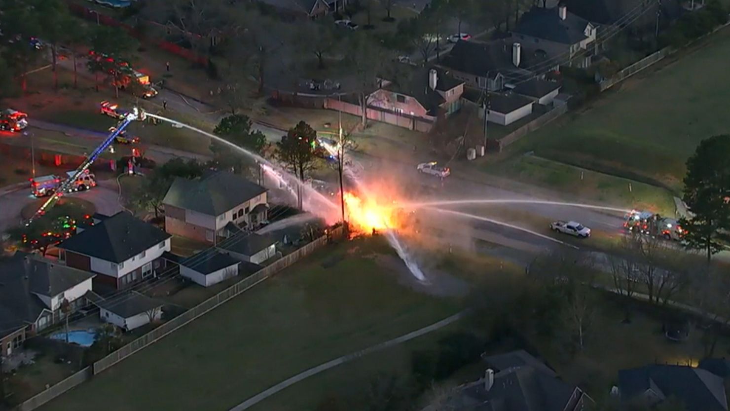 At least six energy company employees were injured after a "natural gas incident" in Gleannloch Farms near Spring, Texas, on March 5.