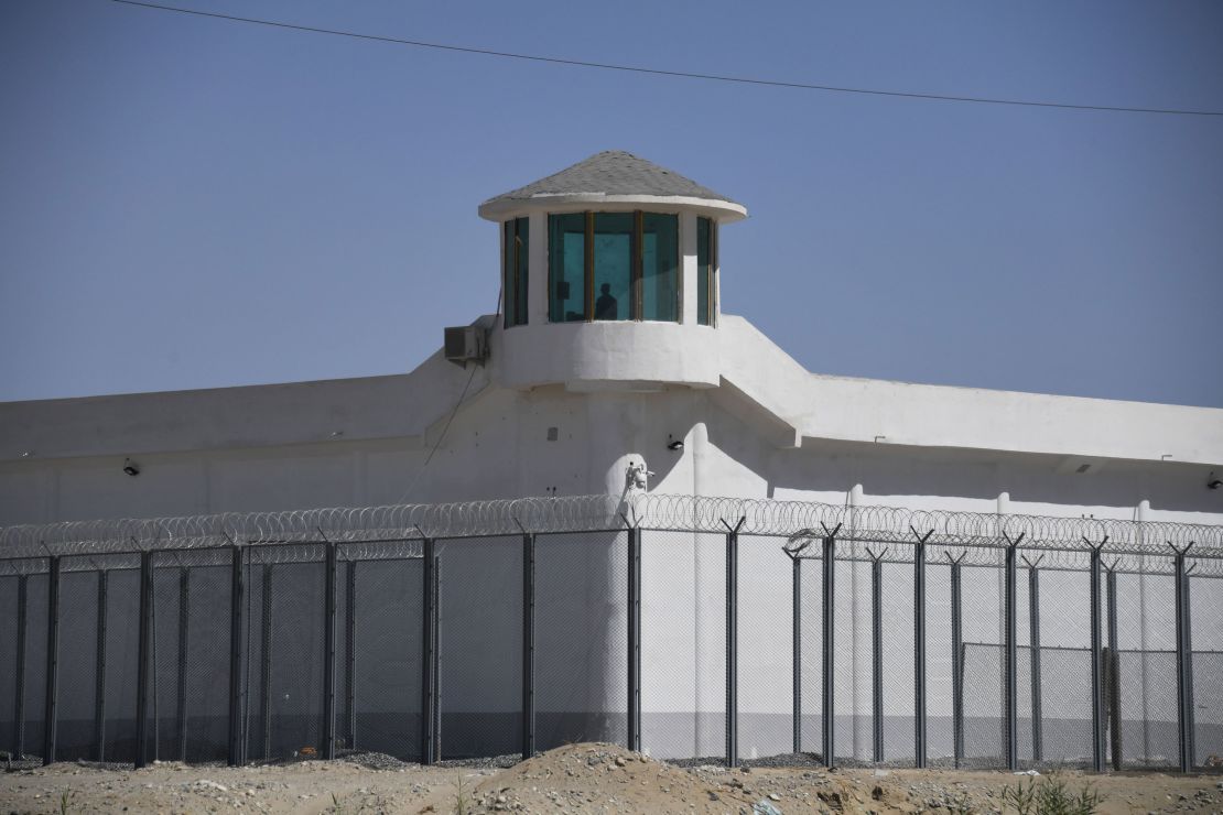 A watchtower on a high-security facility near what is believed to be a re-education camp where mostly Muslim ethnic minorities are detained, on the outskirts of Hotan, Xinjiang, on May 31, 2019.