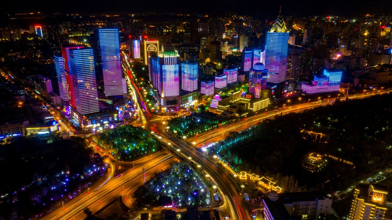 The Xinjiang capital of Urumqi on October 1, 2020. 