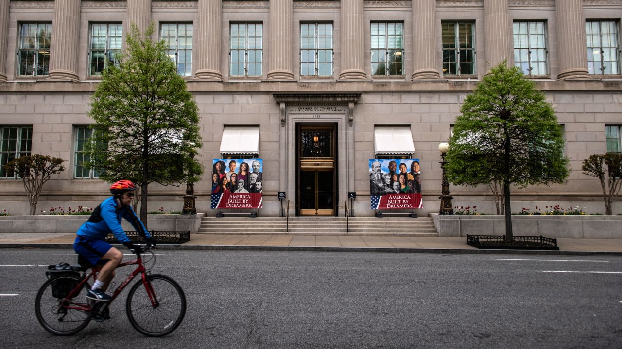 WASHINGTON, DC - APRIL 18: U.S. Chamber of Commerce building is seen on Thursday, April 18, 2019, in Washington, D.C. (Photo by Salwan Georges/The Washington Post via Getty Images)