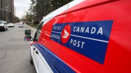 TORONTO, ON - MAY 5  - Canada Post vehicle near Yonge St., and Eglinton Ave., May 5, 2016. The Superior Court sides with Canadian Union of Postal Workers, saying the back-to-work legislation brought in back in 2011 was unconstitutional and violated the workers right to strike        (Andrew Francis Wallace/Toronto Star via Getty Images)
