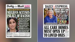Daily Mail Daily Express covers SPLIT