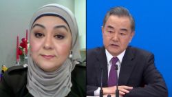Uyghur journalist Gulchehra Hoja, an anchor for US government-funded Radio Free Asia, reacts to Beijing's dismissal of claims of genocide in Xinjiang, China.