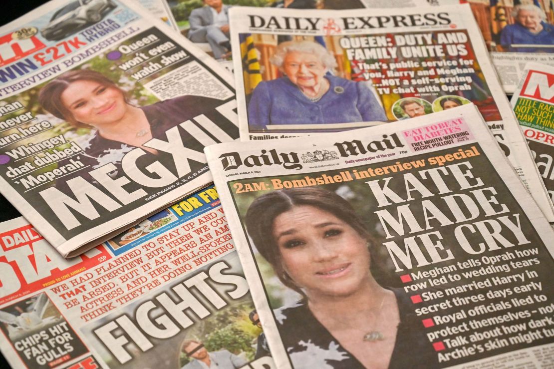 A selection of front pages in the UK on Monday.