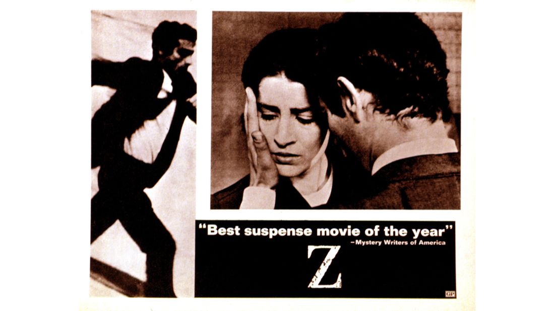 Released in 1969, "Z" is an Algerian-French political thriller based on a 1966 novel written by Greek author Vassilis Vassilikos. It became the first African film to win an Academy Award in 1970, picking up both Best Foreign Language Film (now the International Feature category) and Best Film Editing.