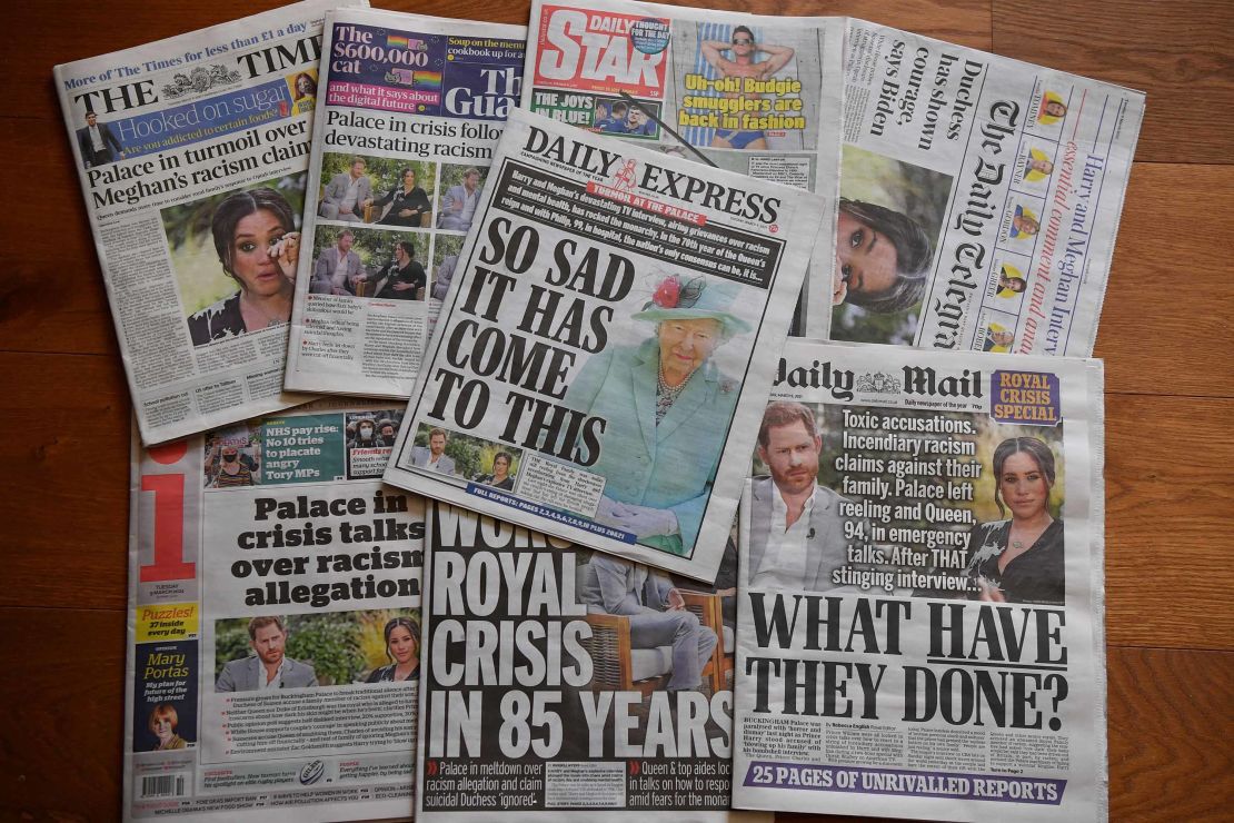 The interview and its aftermath dominated UK daily newspapers again Tuesday.