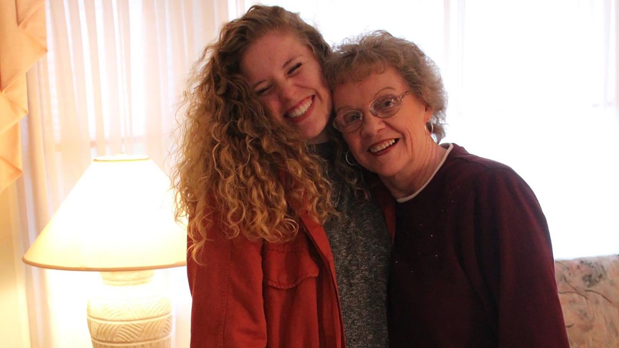 Julie with her grandmother Eleanor Gallagher on Thanksgiving Day 2016.