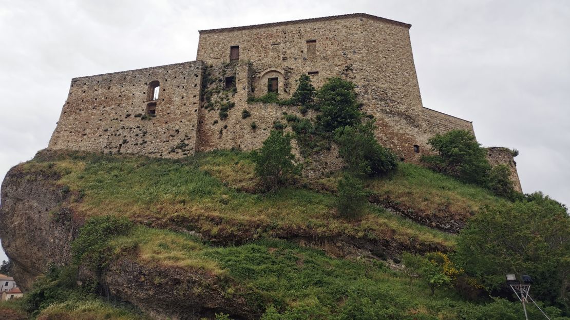 The ruins of Laurenzana castle form the backdrop to the southern Italian town.