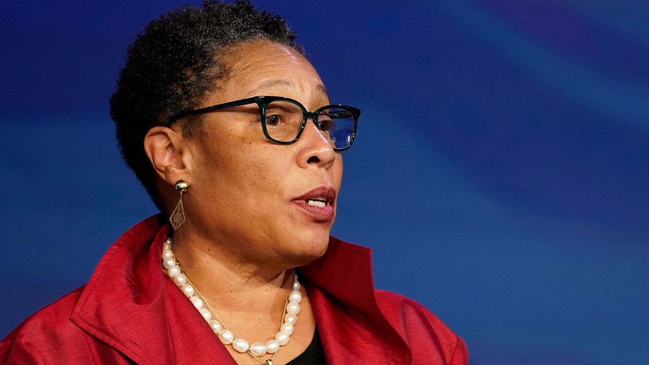 Rep. Marcia Fudge, D-Ohio, the Biden administration's choice to be the housing and urban development secretary, speaks during an event at The Queen theater in Wilmington, Del., Friday, Dec. 11, 2020. 