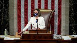 Speaker of the House Nancy Pelosi (D-CA) raps her gavel after the House voted to pass coronavirus relief package H.R. 1319 in the House Chamber of the U.S. Capitol on March 10, 2021 in Washington, DC. In a final vote, the House passed U.S. President Joe Biden's revised $1.9 trillion COVID-19 relief bill, named the American Rescue Plan, in the administration's first major legislative achievement. 