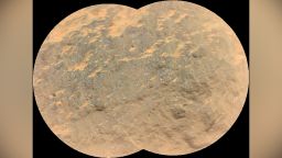 Combining two images, this mosaic shows a close-up view of the rock target named "Yeehgo" from the SuperCam instrument on NASA's Perseverance rover on Mars. The component images were taken by SuperCam's Remote Micro-Imager (RMI) on March 7, 2021 (the 16th Martian day, or sol, of Perseverance's mission on Mars). To be compatible with the rover's software, "Yeehgo" is an alternative spelling of "Yéigo," the Navajo word for diligent.
