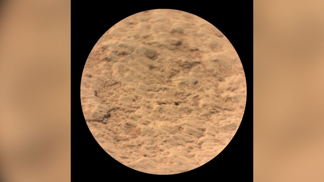 This image shows a close-up view of the rock target named "Máaz."