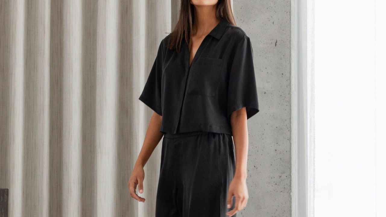 Lunya Washable Silk Button-Down Pant Set