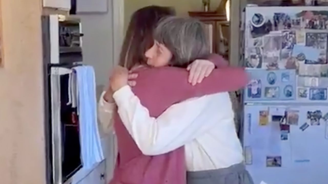 Sarah Stevens got the best 28th birthday present. She got to hug her grandmother.