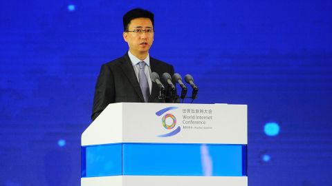 Simon Hu pictured at a conference in 2018. 