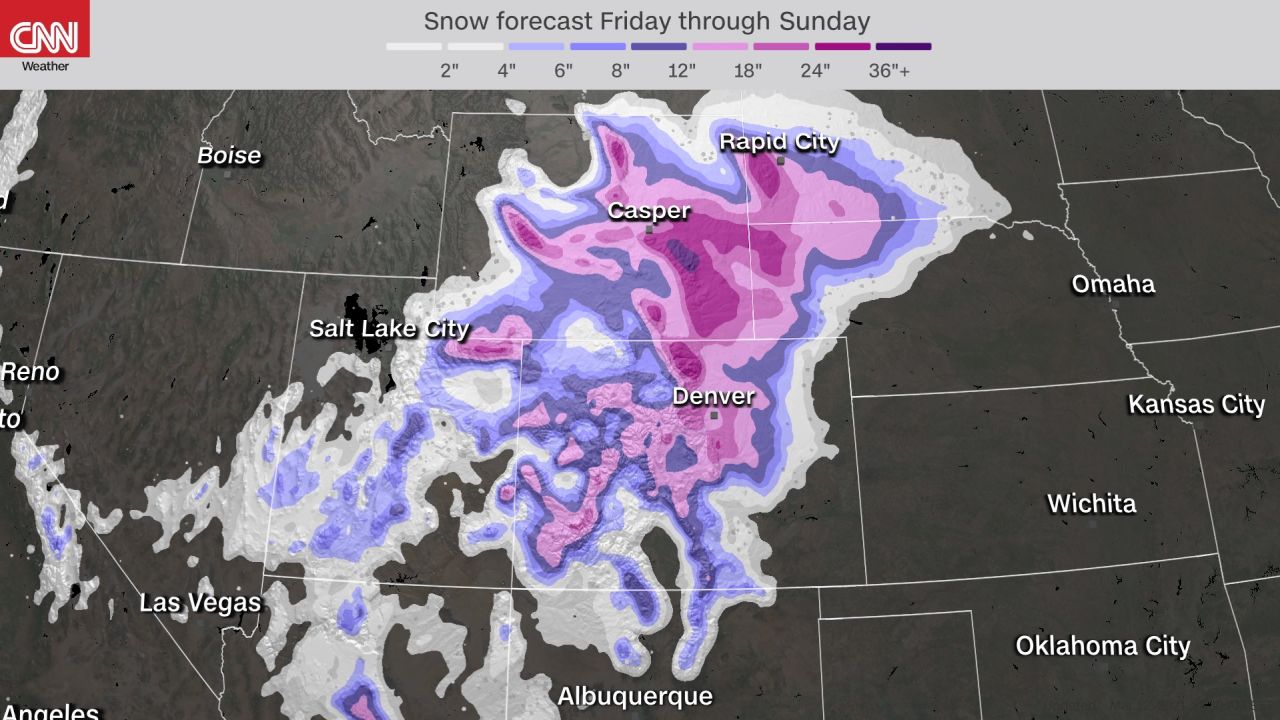 weather snowfall forecast Friday