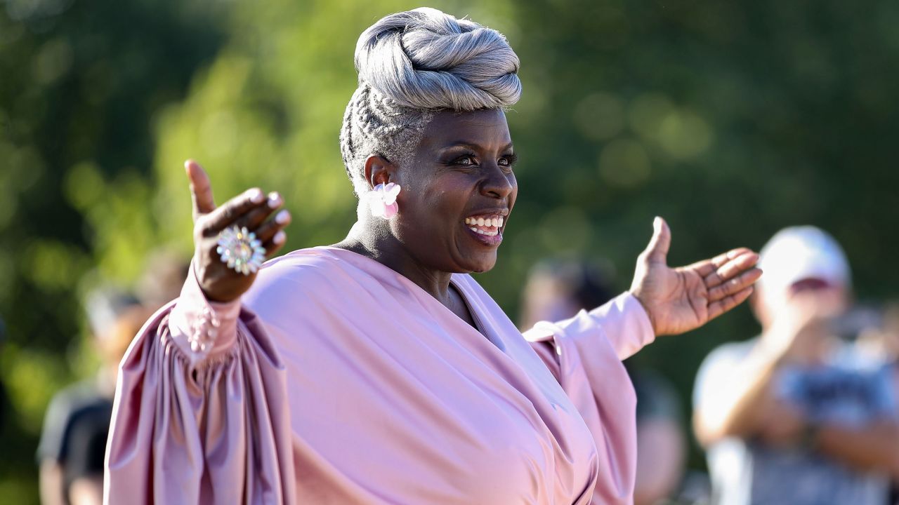 Karen Gibson and The Kingdom Choir perform outside Kensington Palace on July 24, 2018 in London, England.