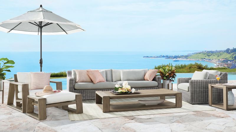 arhaus outdoor chaise lounge