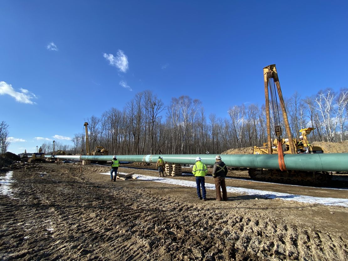 Much of the new pipeline is already buried and in place underground, according to Enbridge.