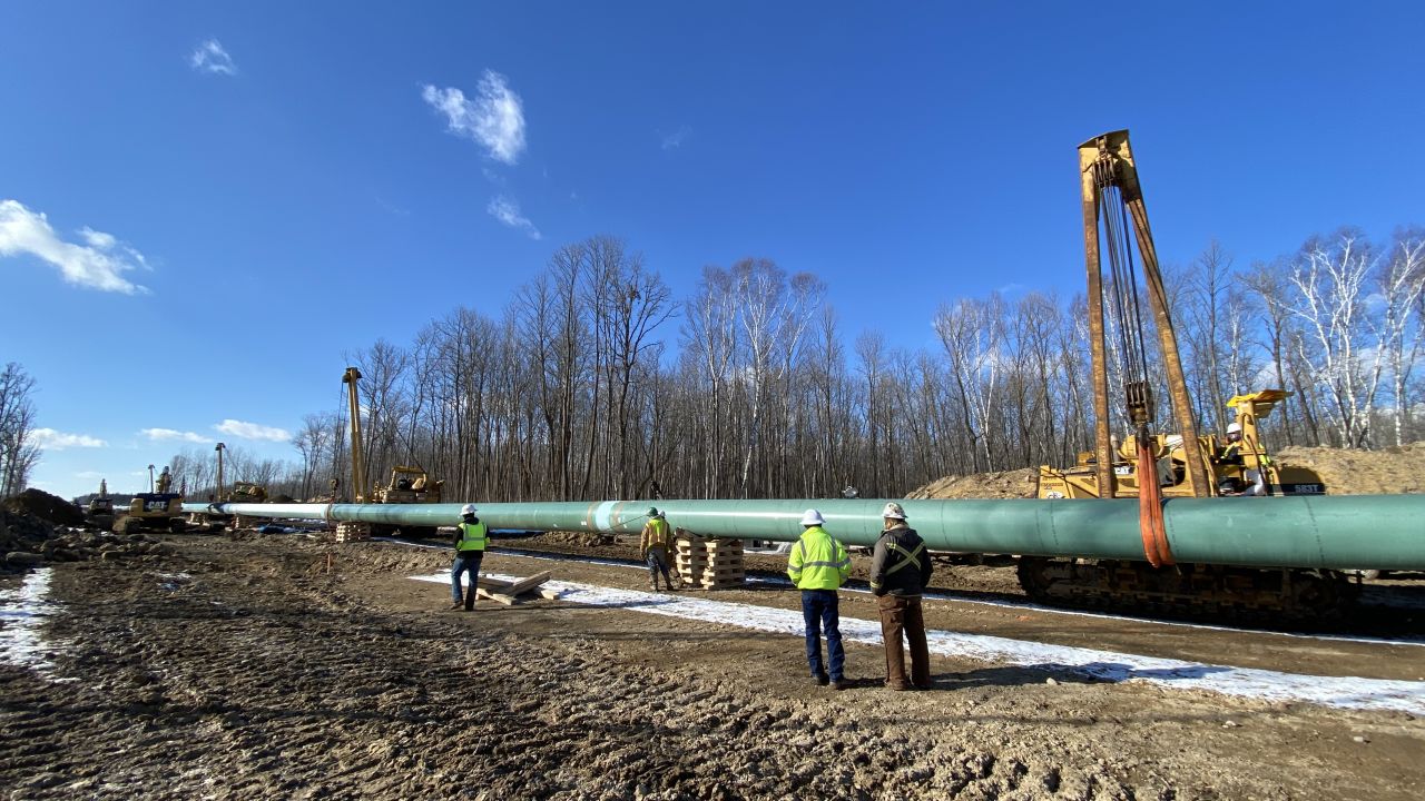 Much of the new pipeline is already buried and in place underground, according to Enbridge.