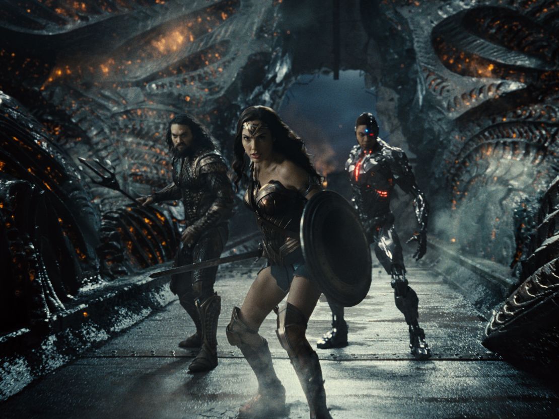 Jason Momoa, Gal Gadot and Ray Fisher in 'Zack Snyder's Justice League' (Courtesy of HBO Max).