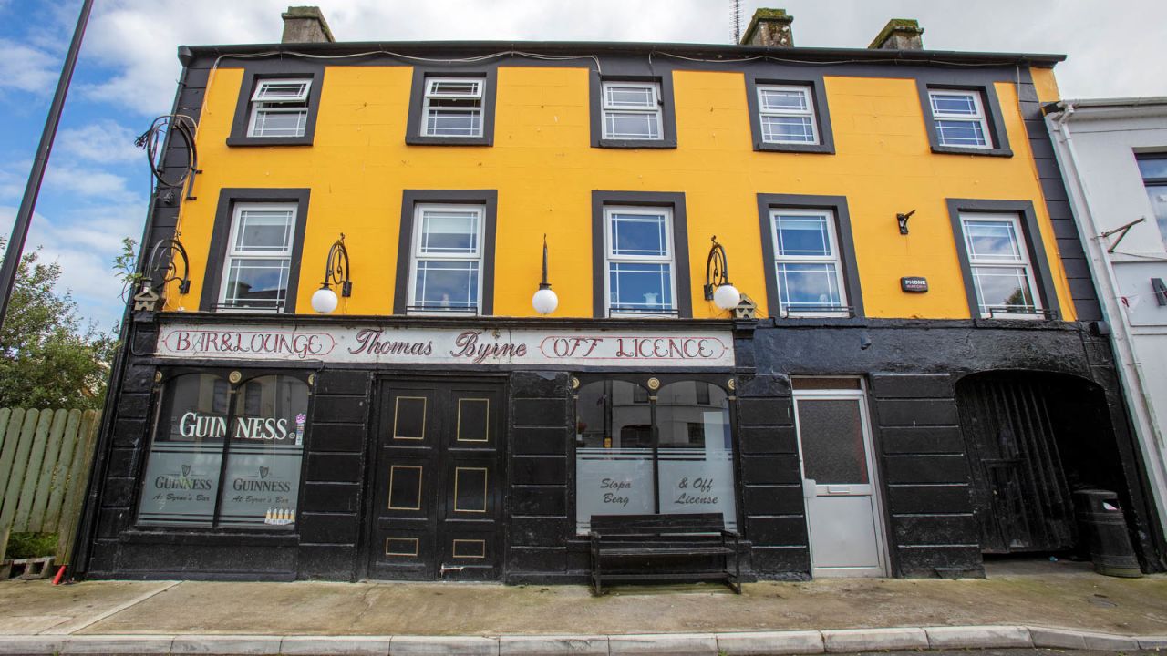 The closed Thomas Byrne bar is pictured in Dunmore on September 3, 2020.