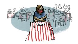 isolation restaurant illustration 
