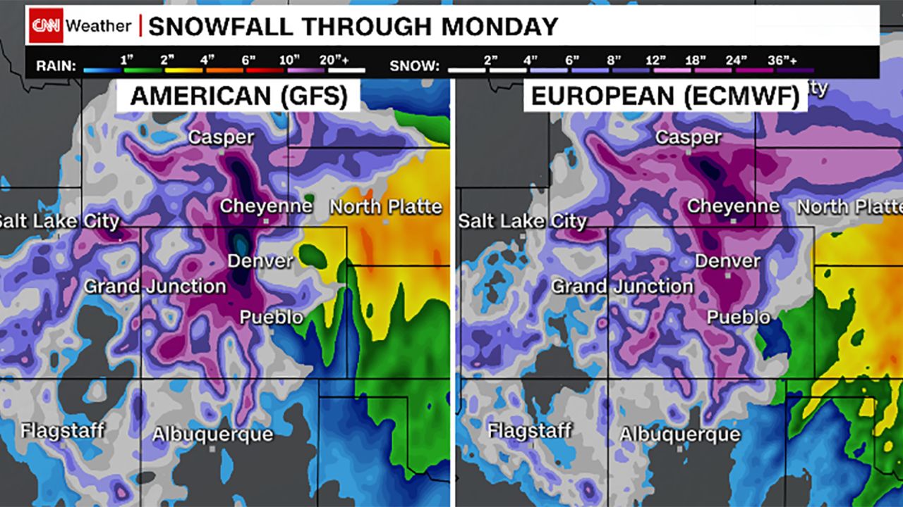 Parts of Colorado could get up to 4 feet of snow.