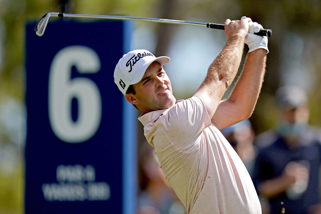 McCarthy plays his shot from the sixth tee during the second round of The Players Championship.