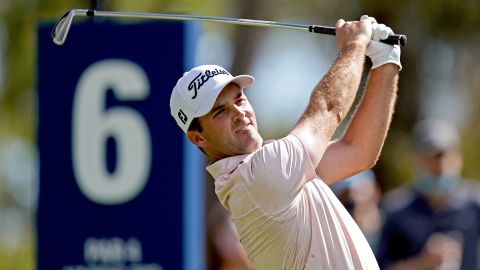 McCarthy plays his shot from the sixth tee during the second round of The Players Championship.