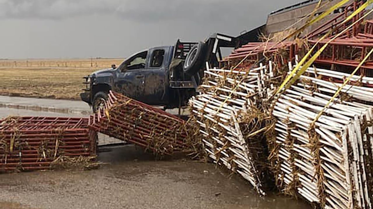 The Randall County Sheriff's Office posted photos of overturned tracter trailers.