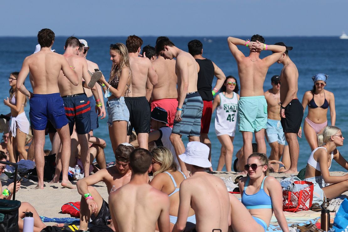 Fort Lauderdale, Florida, saw large spring break crowds in March.